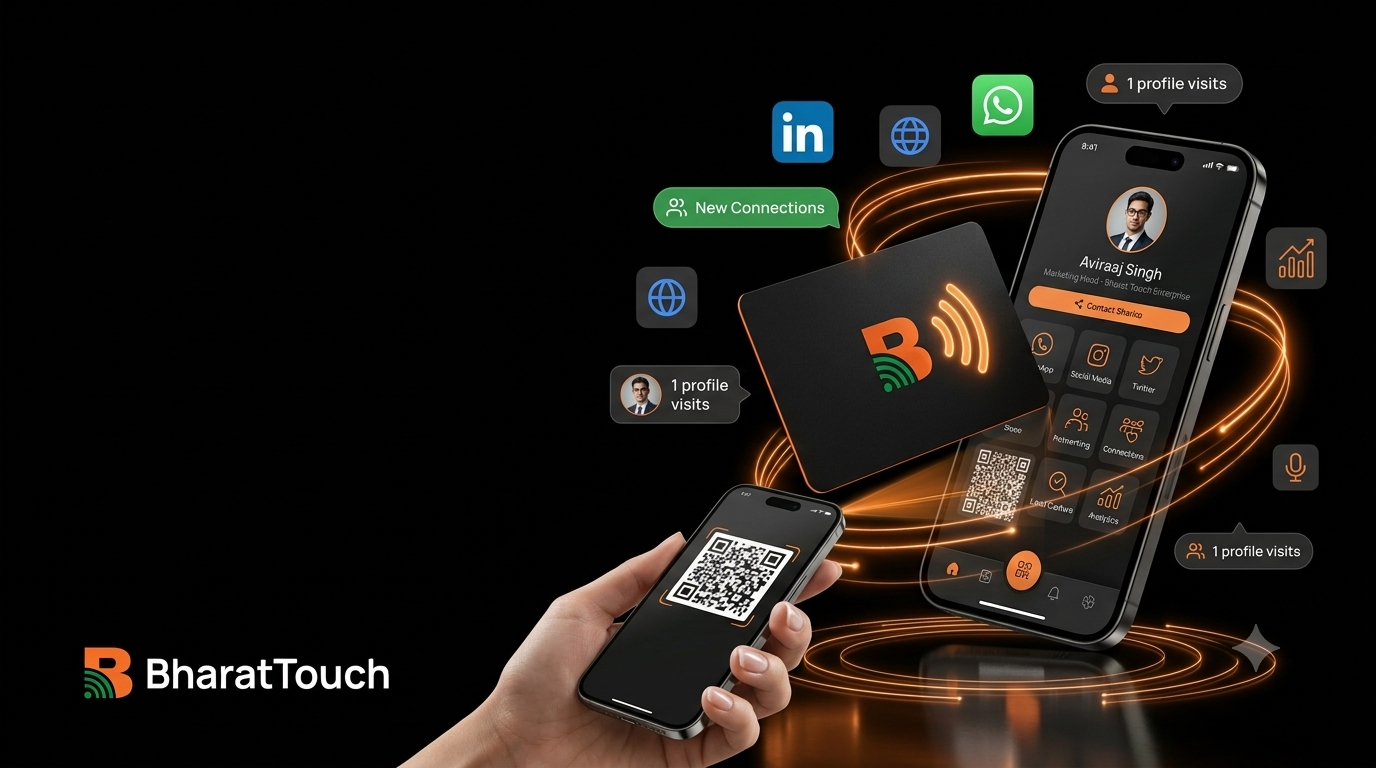 BharatTouch NFC business card for joining smart digital networking