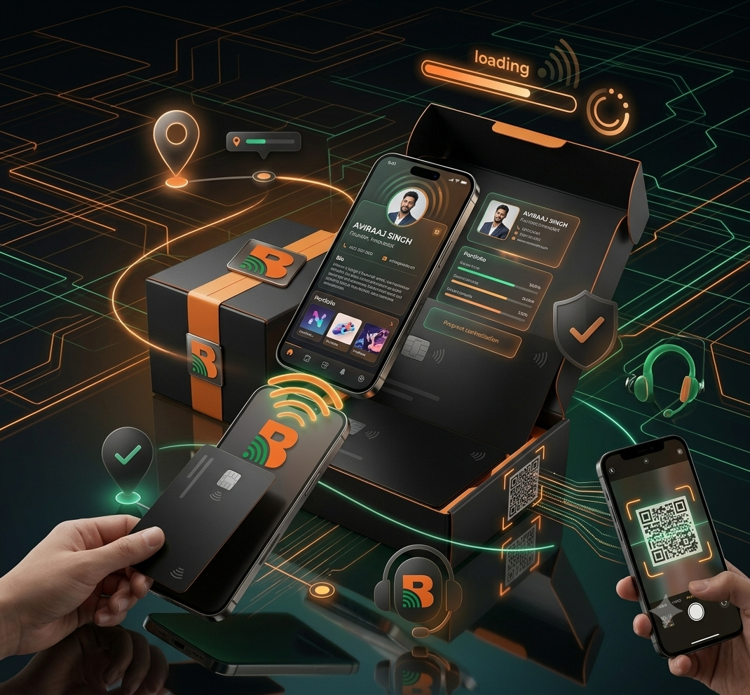 BharatTouch customized metal and NFC business cards